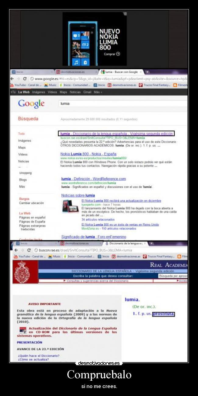 Compruebalo - si no me crees.