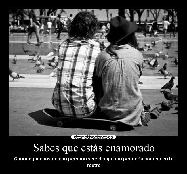 Sabes que estás enamorado -