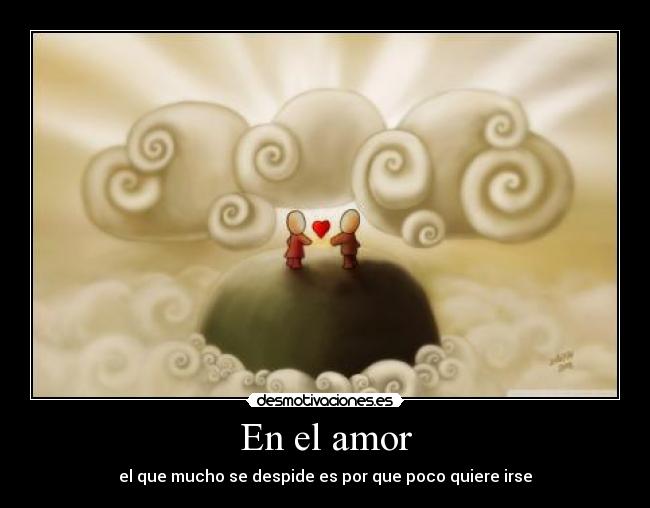 En el amor -