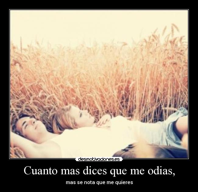 Cuanto mas dices que me odias, -