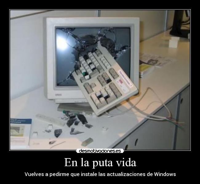 carteles vida windows computador computadora destrozo desmotivaciones
