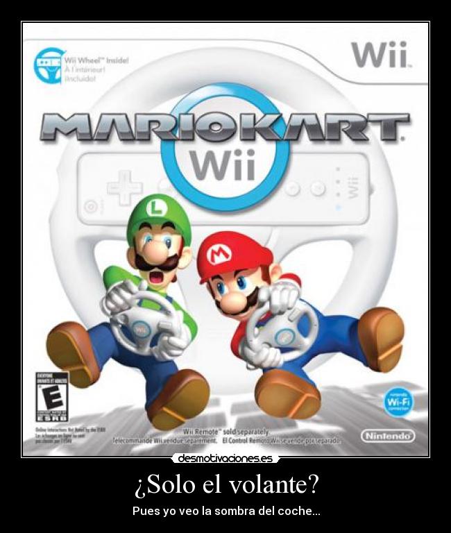 ¿Solo el volante? - Pues yo veo la sombra del coche...