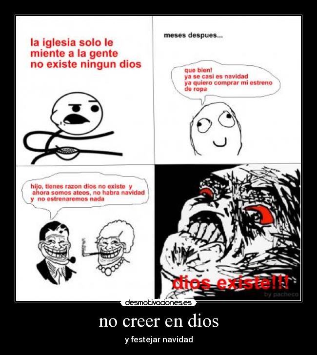 no creer en dios - y festejar navidad