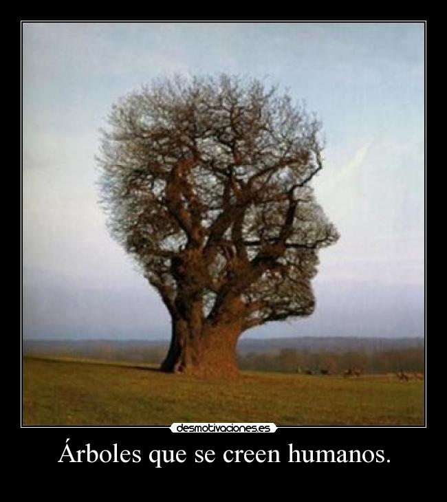 Árboles que se creen humanos. -