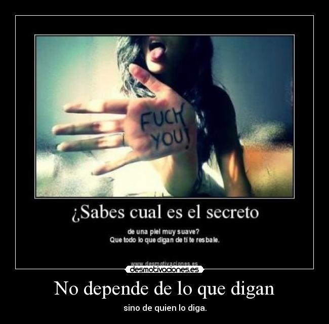 No depende de lo que digan - 