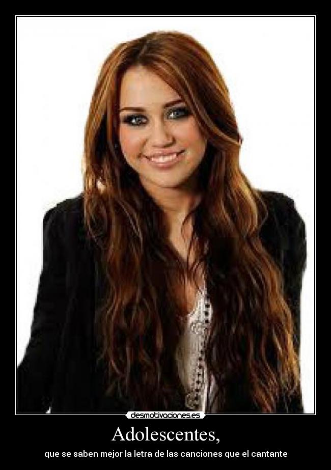 Adolescentes, - que se saben mejor la letra de las canciones que el cantante