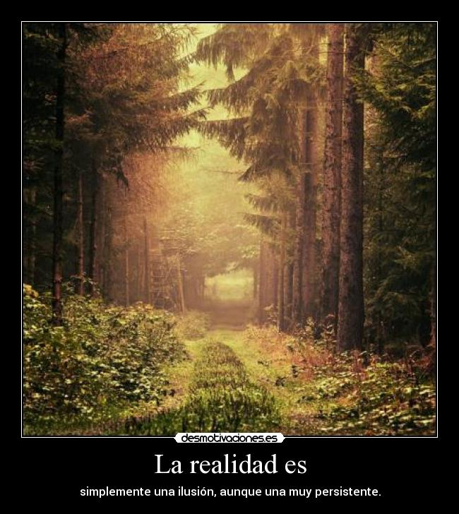 La realidad es - simplemente una ilusión, aunque una muy persistente.
