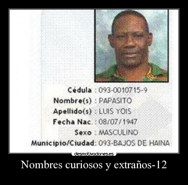 Nombres curiosos y extraños-12 -