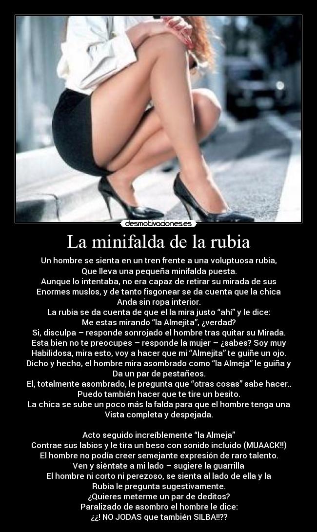 La minifalda de la rubia - 