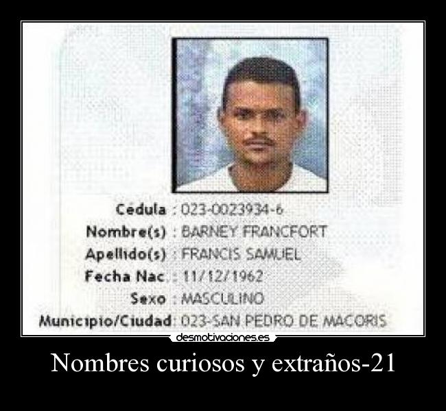 Nombres curiosos y extraños-21 -
