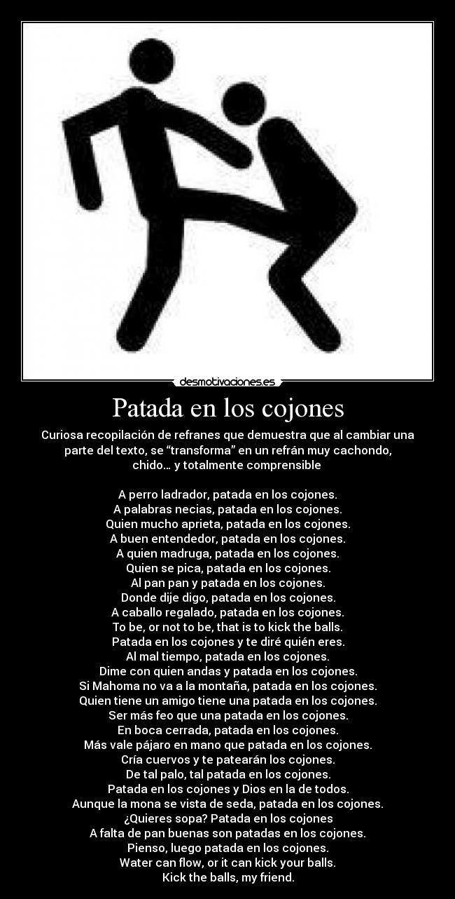 Patada en los cojones -