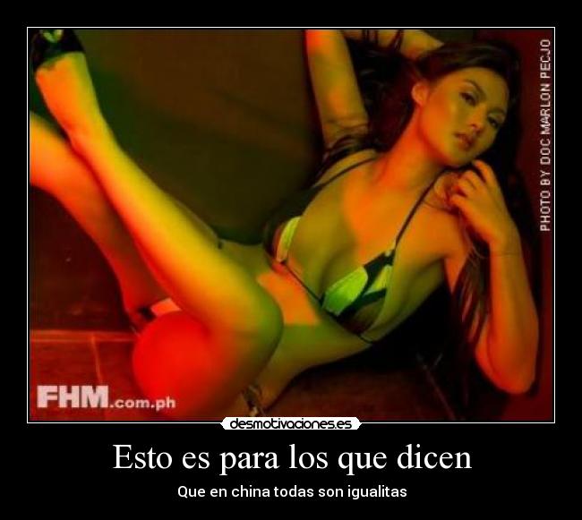 Esto es para los que dicen - Que en china todas son igualitas