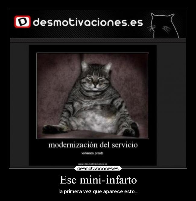 Ese mini-infarto - la primera vez que aparece esto...