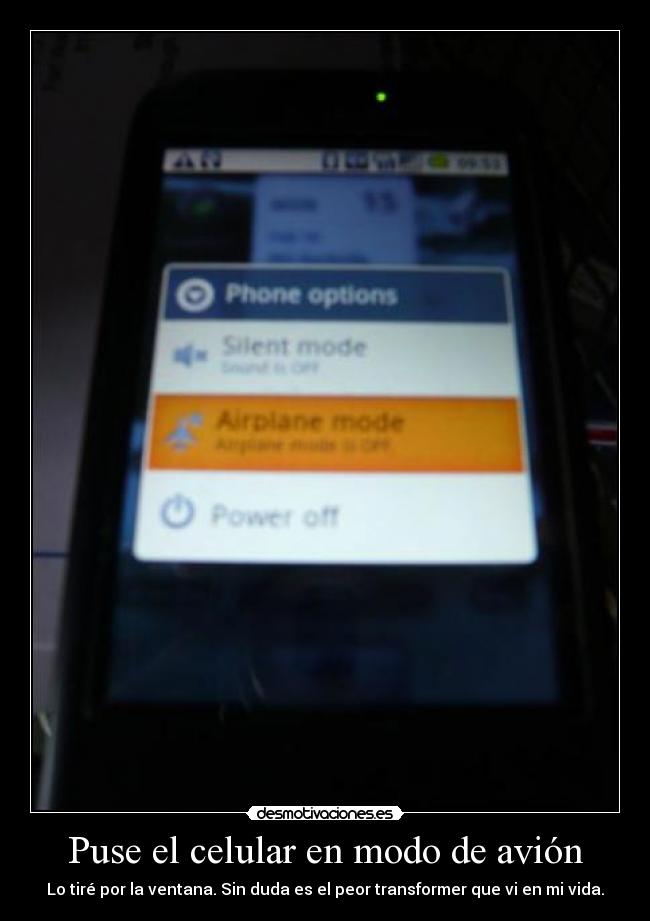 Puse el celular en modo de avión - 