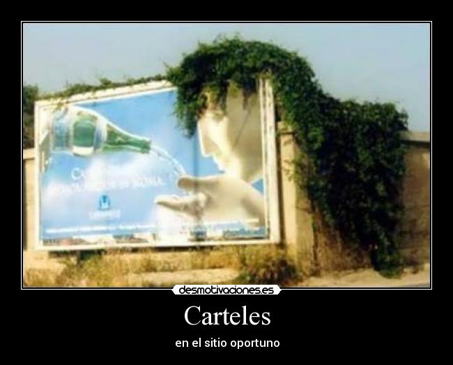 Carteles - en el sitio oportuno