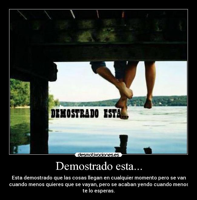 Demostrado esta... - 