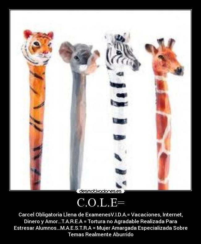 C.O.L.E= -