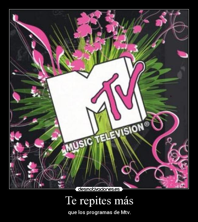 Te repites más - que los programas de Mtv.