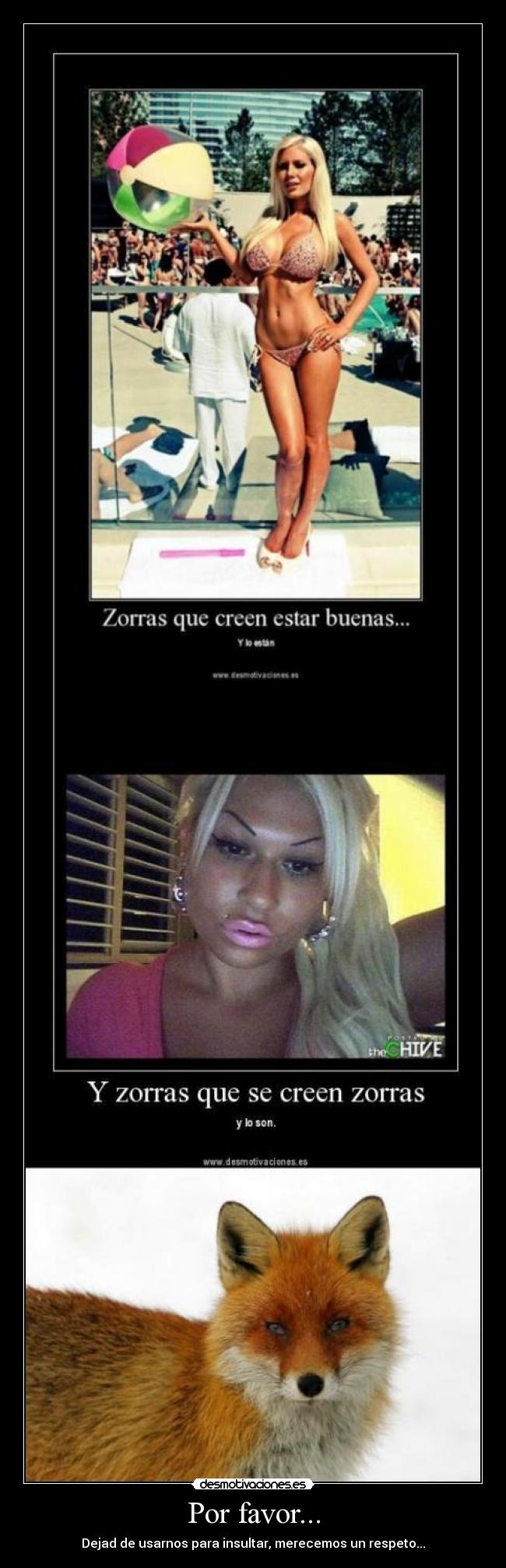 Por favor... - Dejad de usarnos para insultar, merecemos un respeto...