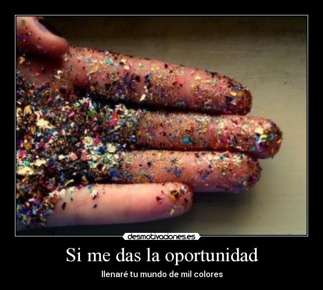Si me das la oportunidad - llenaré tu mundo de mil colores