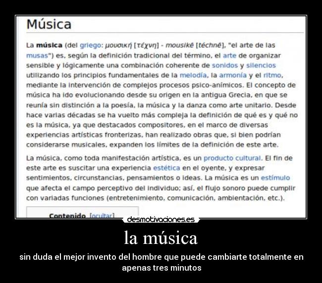 la música - 