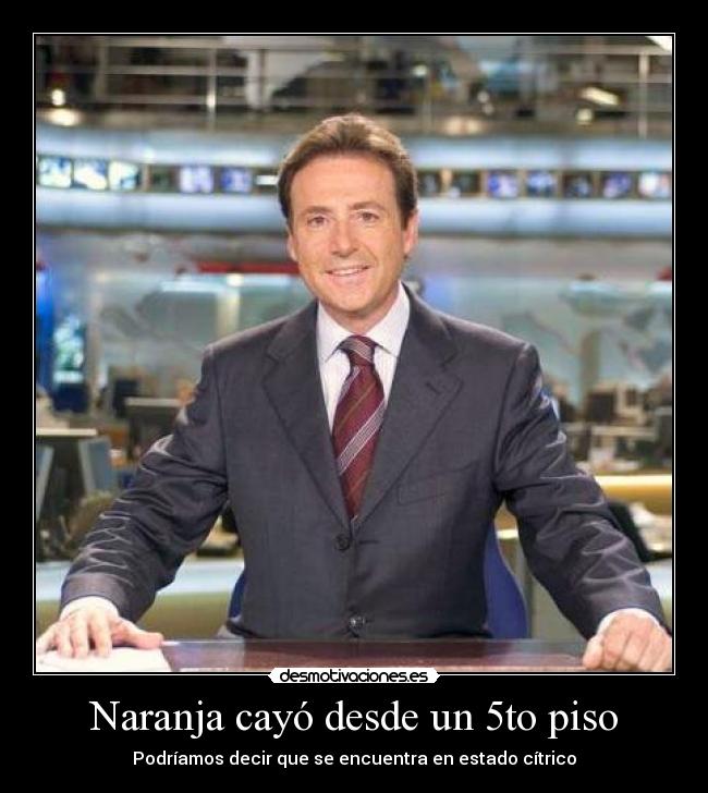 Naranja cayó desde un 5to piso -