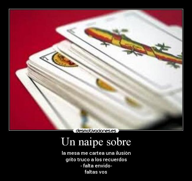 Un naipe sobre Desmotivaciones
