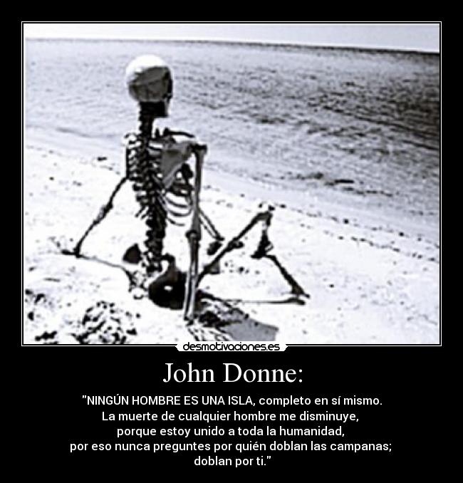 carteles john donne ningun hombre una isla desmotivaciones