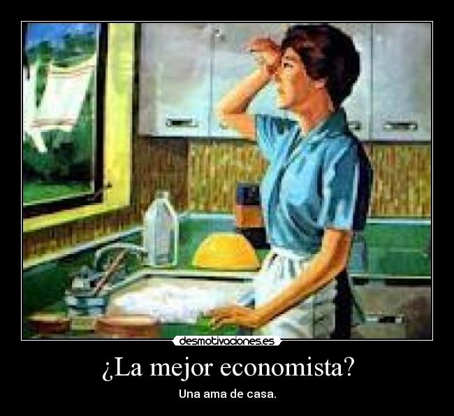 ¿La mejor economista? - Una ama de casa.