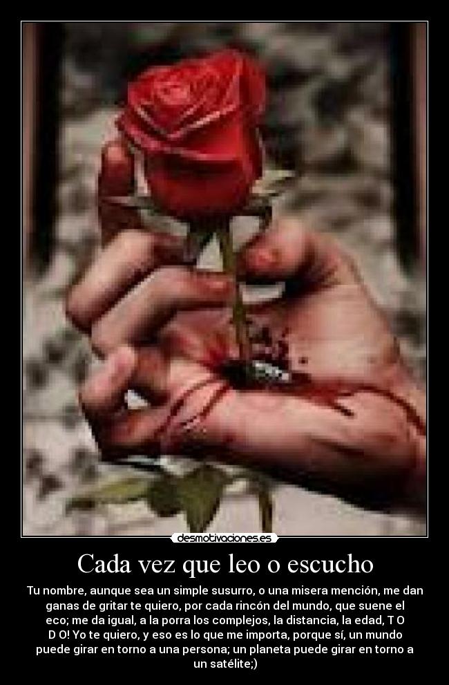 Cada vez que leo o escucho - 