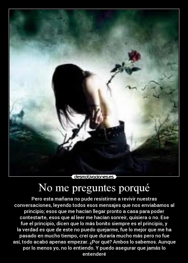 No me preguntes porqué - 