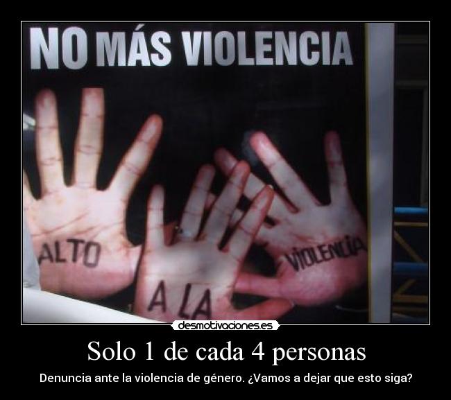 Solo 1 de cada 4 personas - 