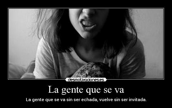 La gente que se va -