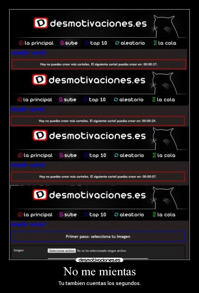 No me mientas - Tu tambien cuentas los segundos.