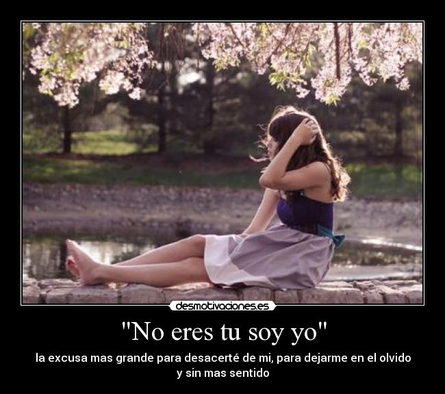 No eres tu soy yo -