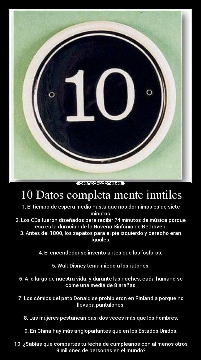 carteles datos completa mente inutiles desmotivaciones