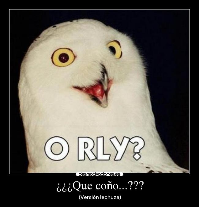 ¿¿¿Que coño...??? - (Versión lechuza)