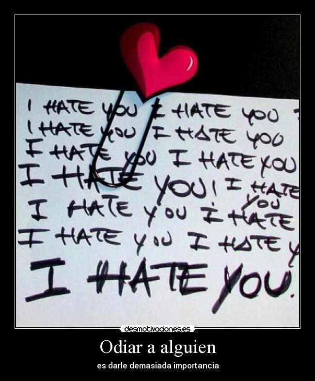Odiar a alguien -