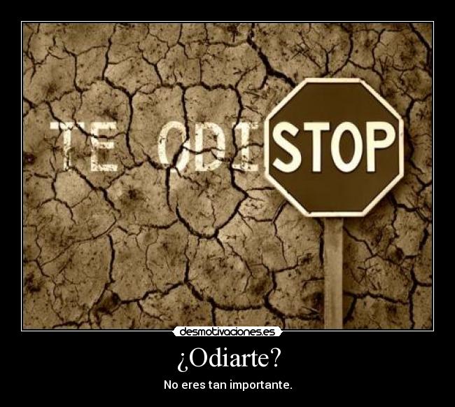 ¿Odiarte? -