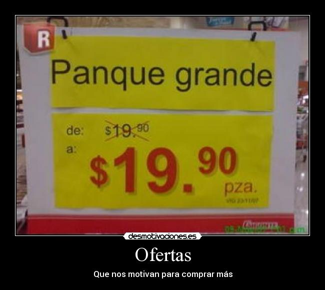 carteles ofertas desmotivaciones