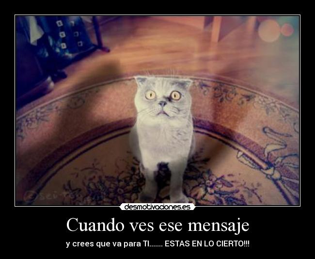 Cuando ves ese mensaje - y crees que va para TI....... ESTAS EN LO CIERTO!!!