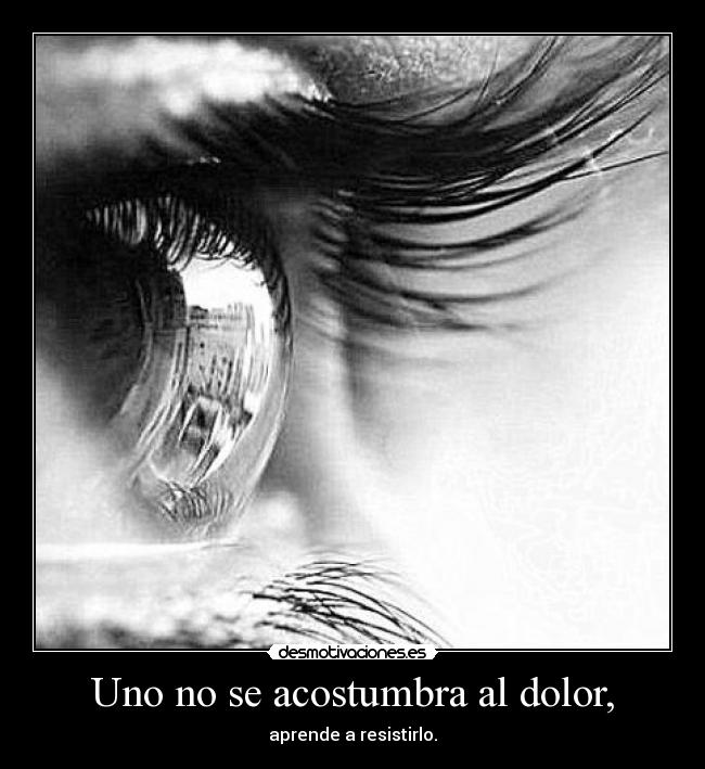 Uno no se acostumbra al dolor, - 