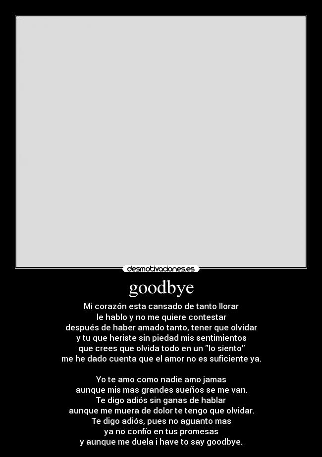 goodbye - 