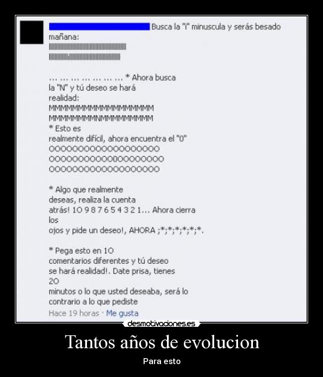 Tantos años de evolucion - Para esto