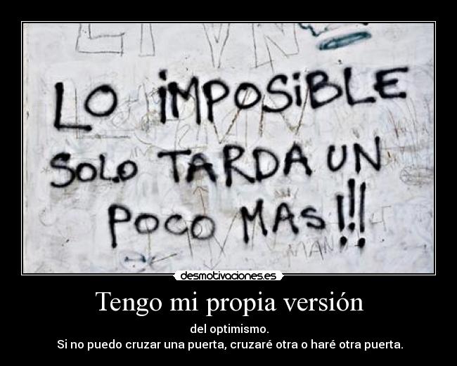 Tengo mi propia versión - 
