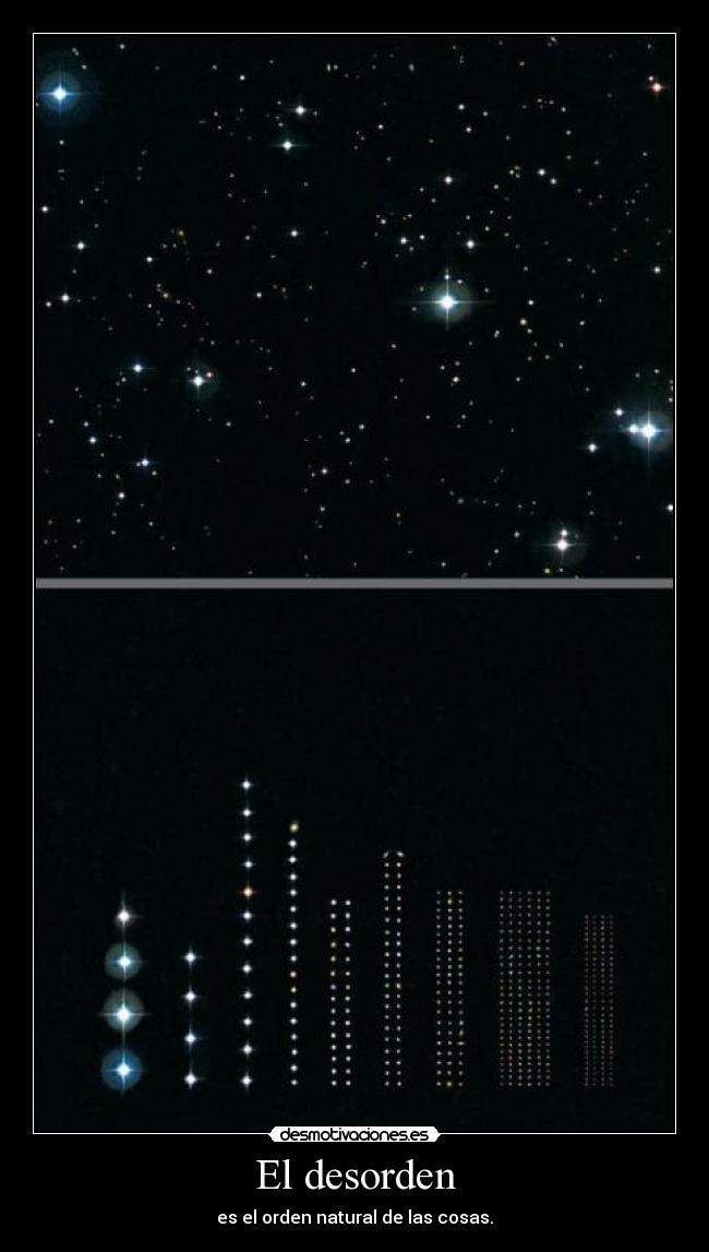 El desorden - es el orden natural de las cosas.