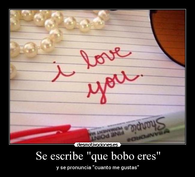 Se escribe que bobo eres - 