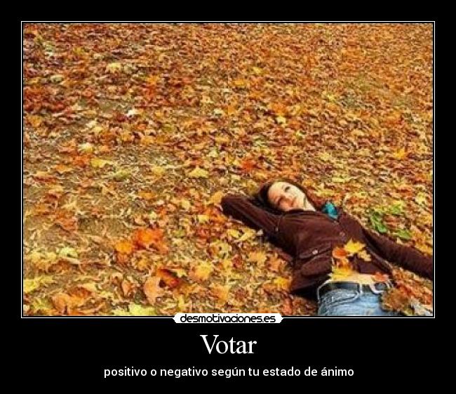 Votar - positivo o negativo según tu estado de ánimo