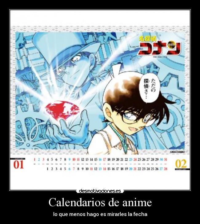 Calendarios de anime - lo que menos hago es mirarles la fecha