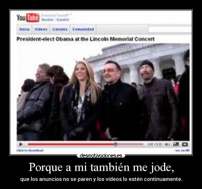 Porque a mi también me jode, -